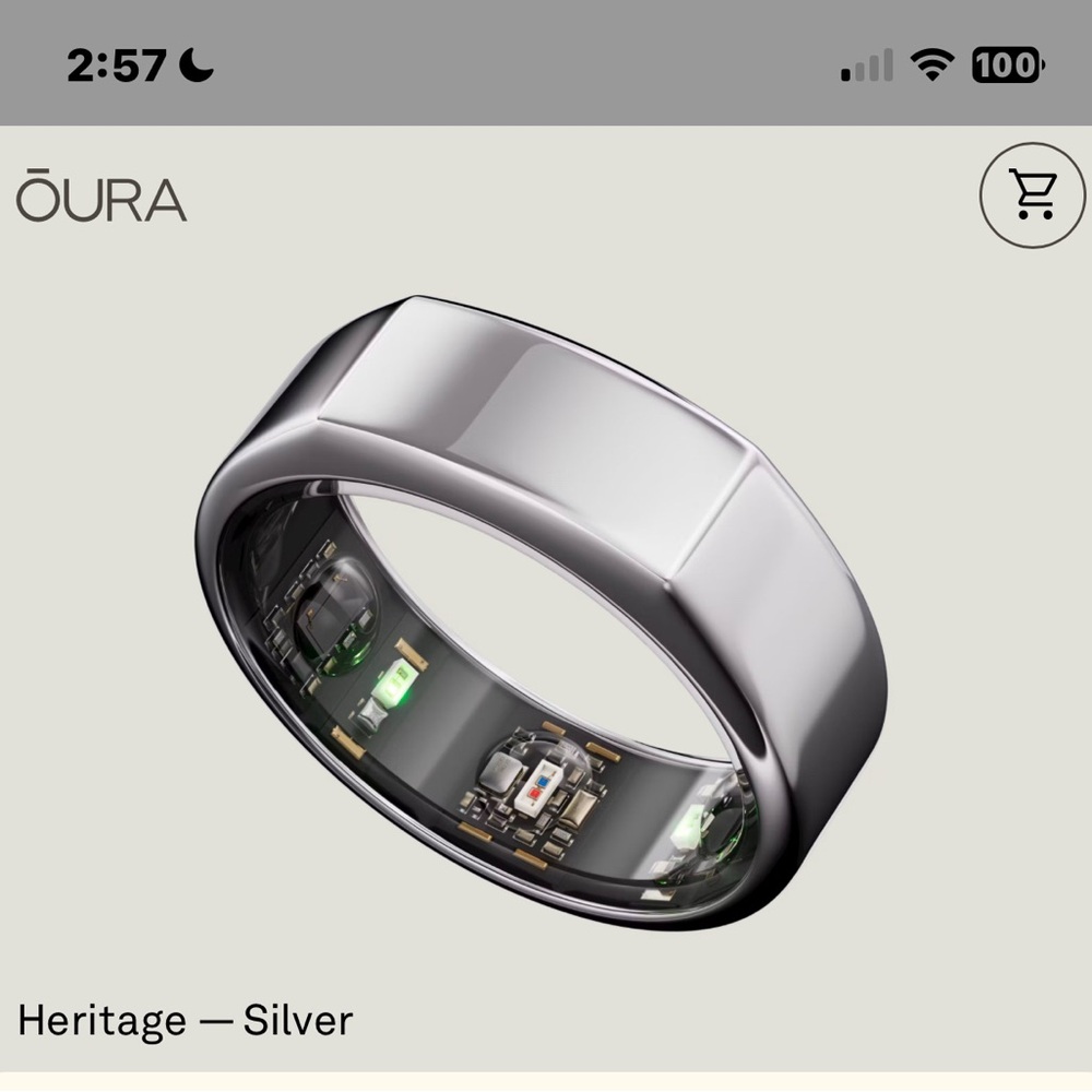 Oura Heritage Silver Smart Ring